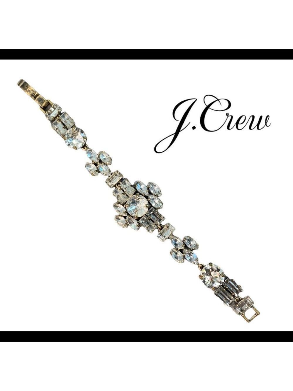 J. Crew Vintage clear crystal rhinestone bracelet